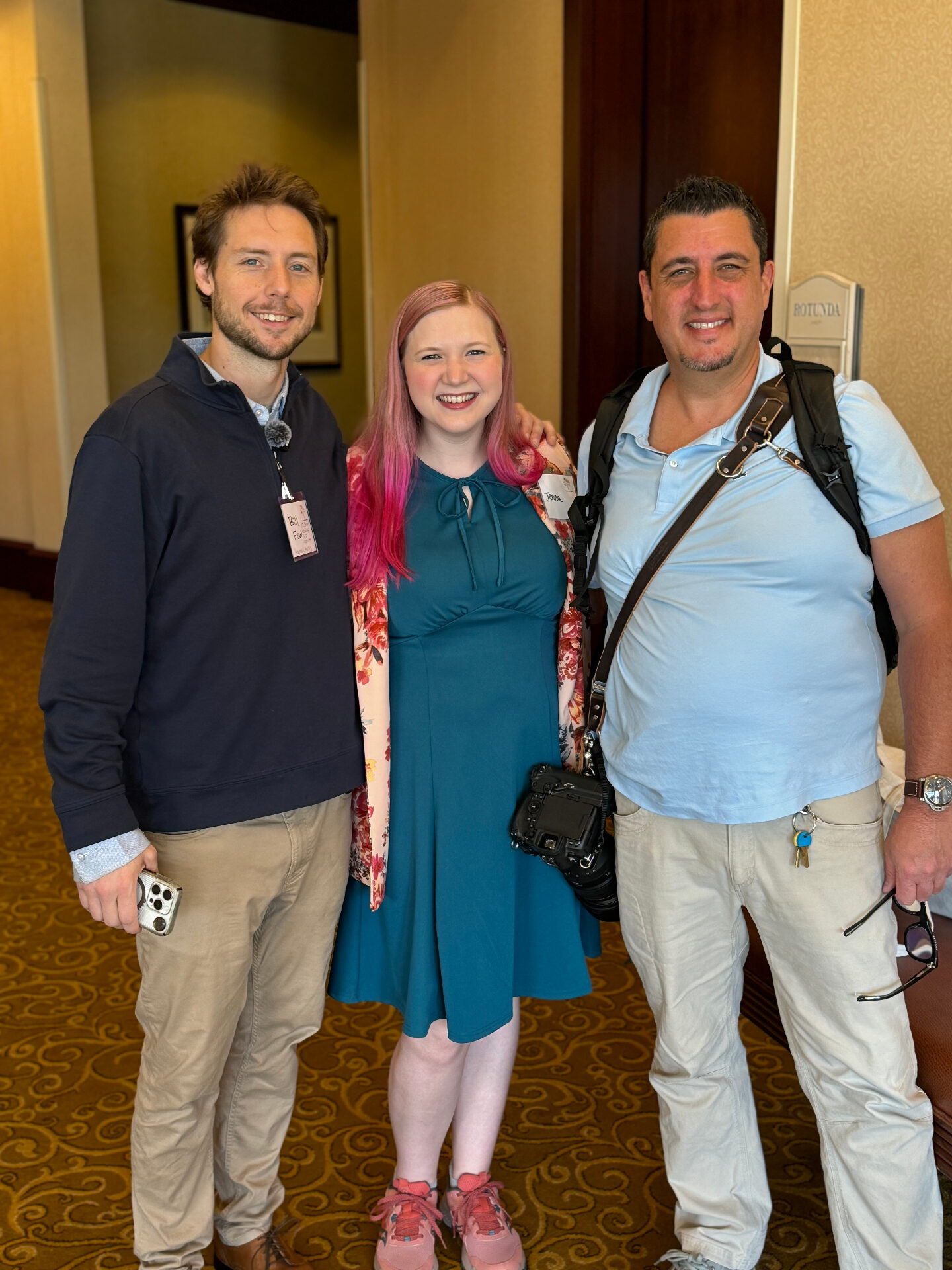 Bill, Jenna, and Angelo at the practitioner conference